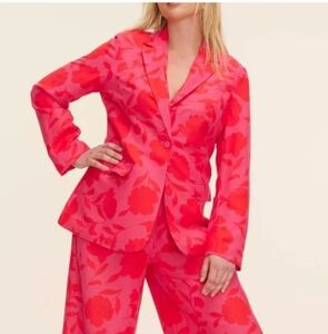kate spade Pink and Red Floral Blazer